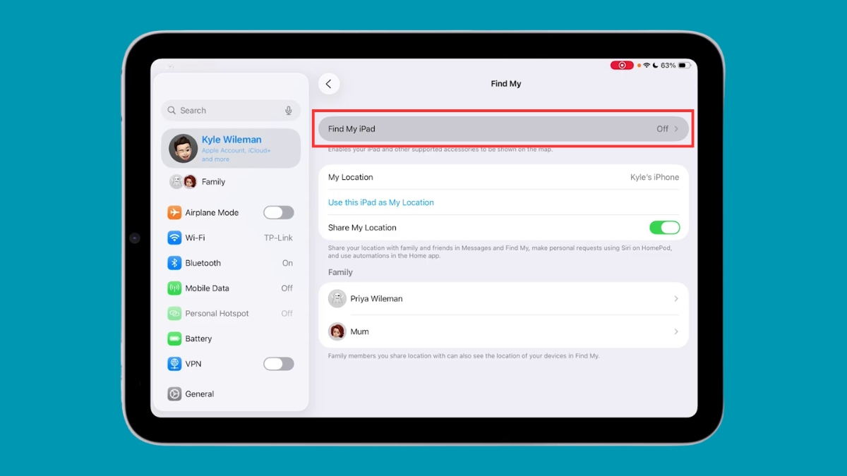Chọn Tìm iPad