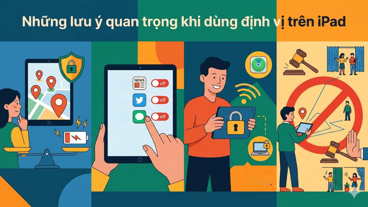 Những lưu ý quan trọng khi dùng định vị trên iPad