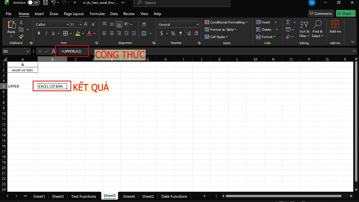 Chuyển toàn bộ ký tự thành chữ in hoa