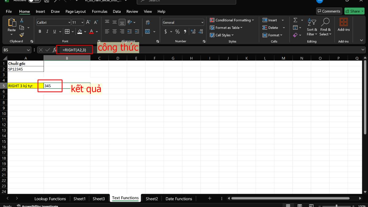 Các hàm excel hay dùng