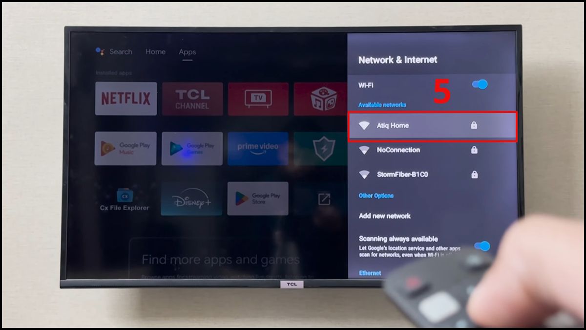 Sau đó chọn lại mạng WiFi