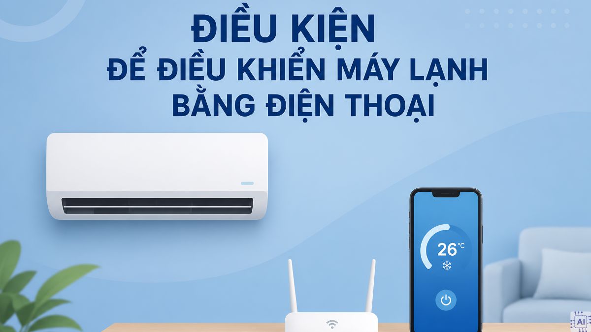 Điều khiển máy lạnh bằng điện thoại cần điều kiện gì?
