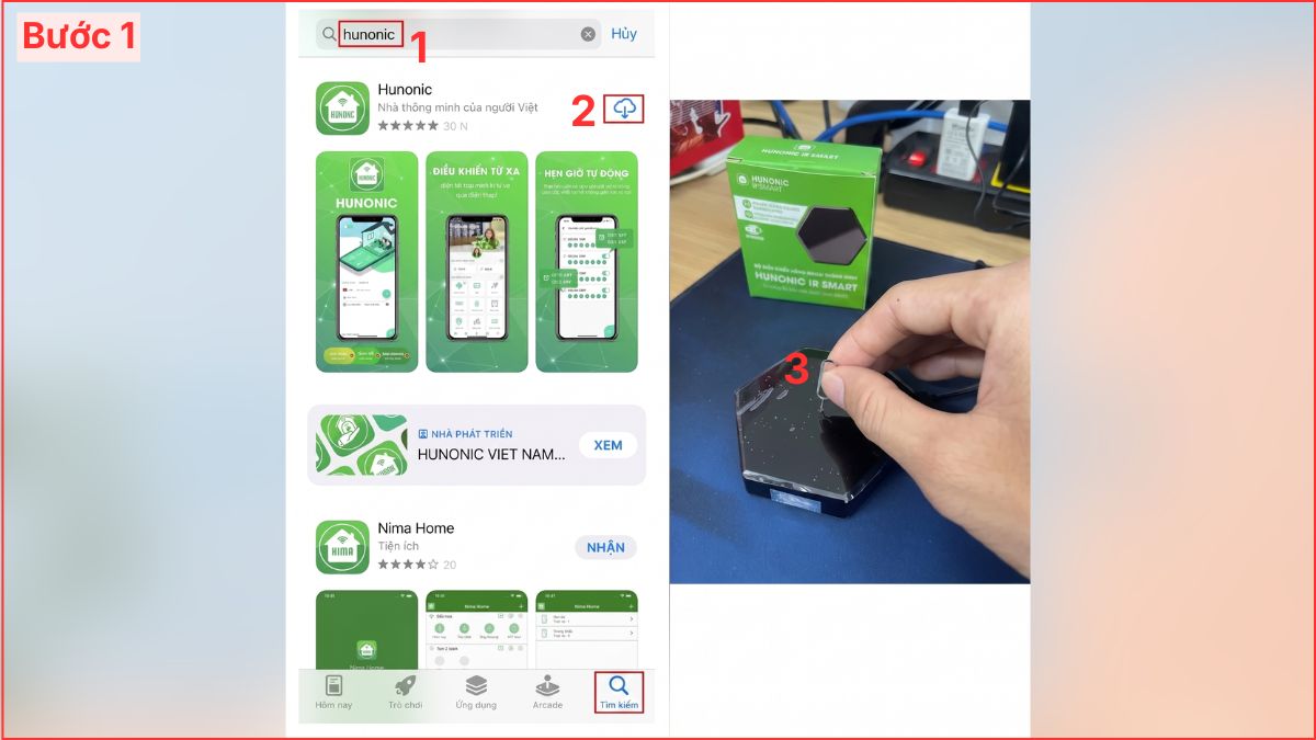 Điều khiển qua app hồng ngoại bên thứ ba trên iPhone