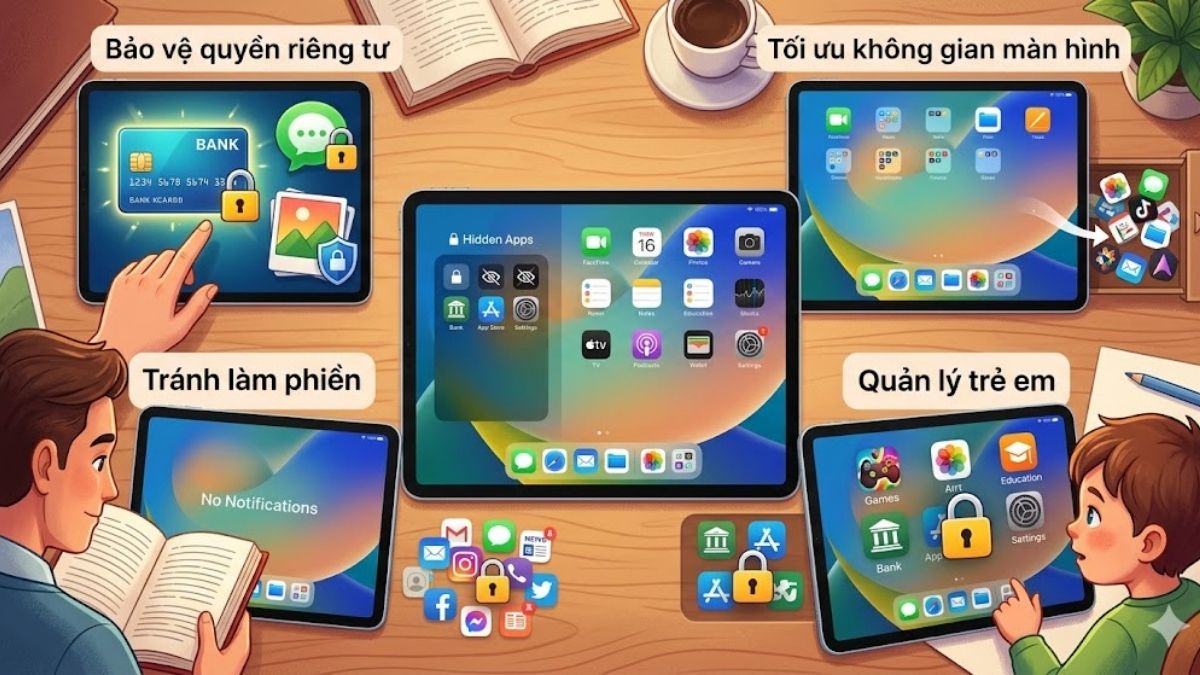 Tại sao nên ẩn ứng dụng trên iPad?