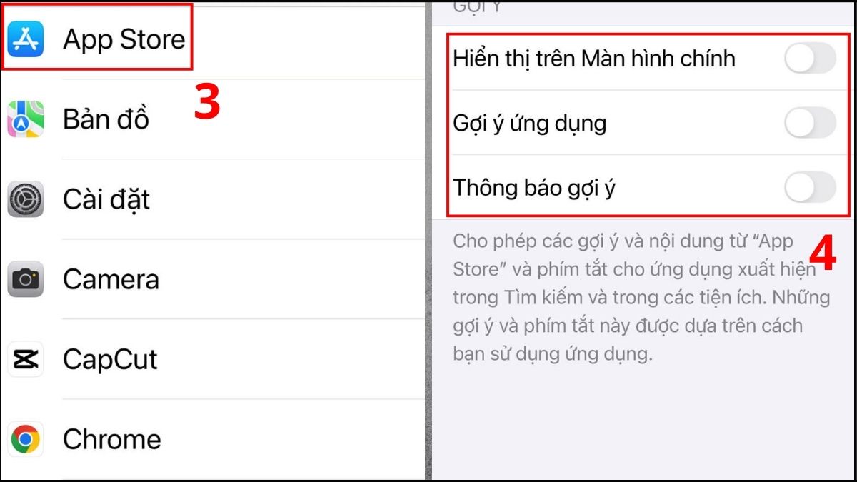 Chạm vào app muốn ẩn
