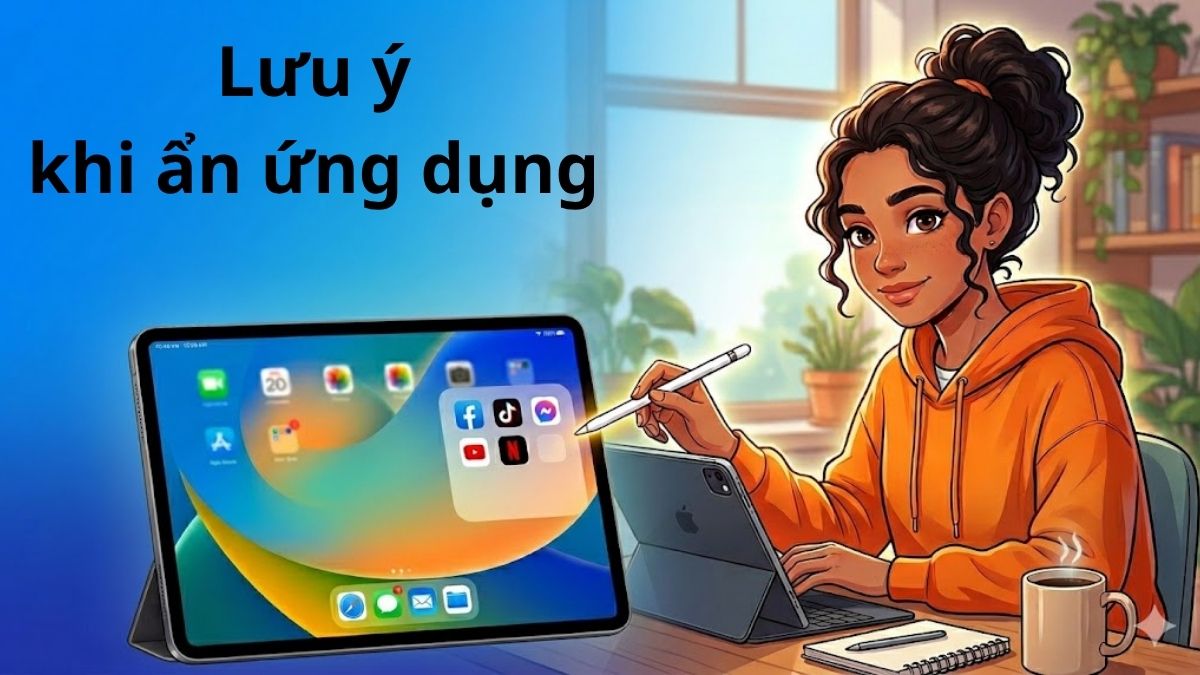 Lưu ý quan trọng khi ẩn ứng dụng trên iPad