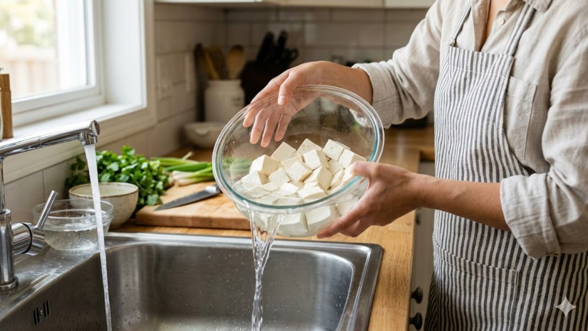 Ngâm đậu trong nước sạch và thay nước mỗi ngày