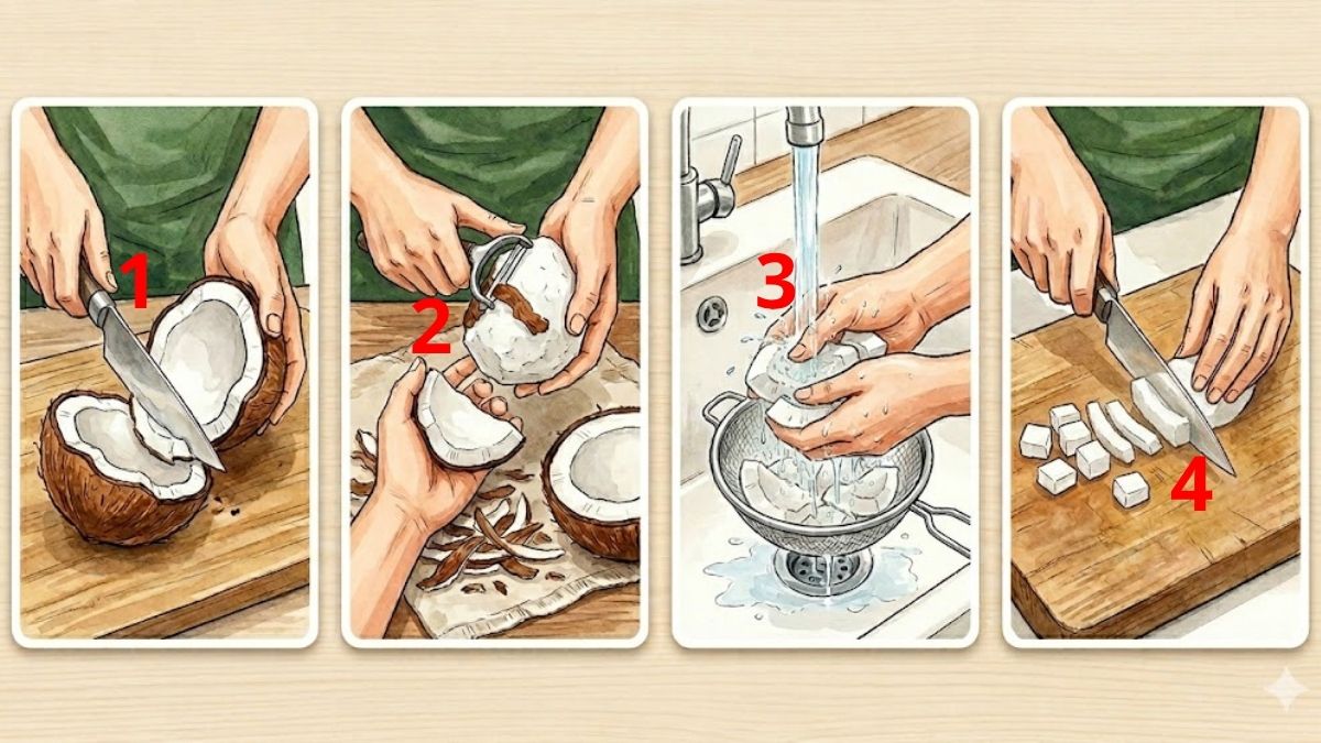 Cách sơ chế cùi dừa trước khi cho vào tủ lạnh