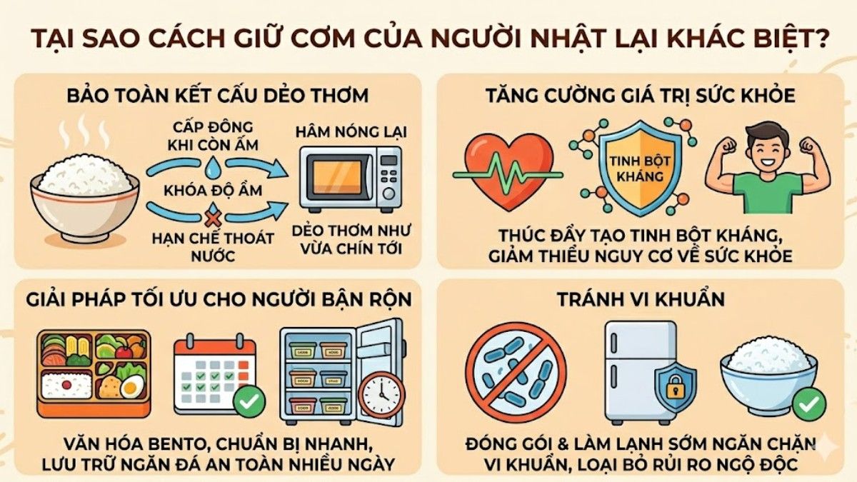 Tại sao cách giữ cơm của người Nhật lại khác biệt?
