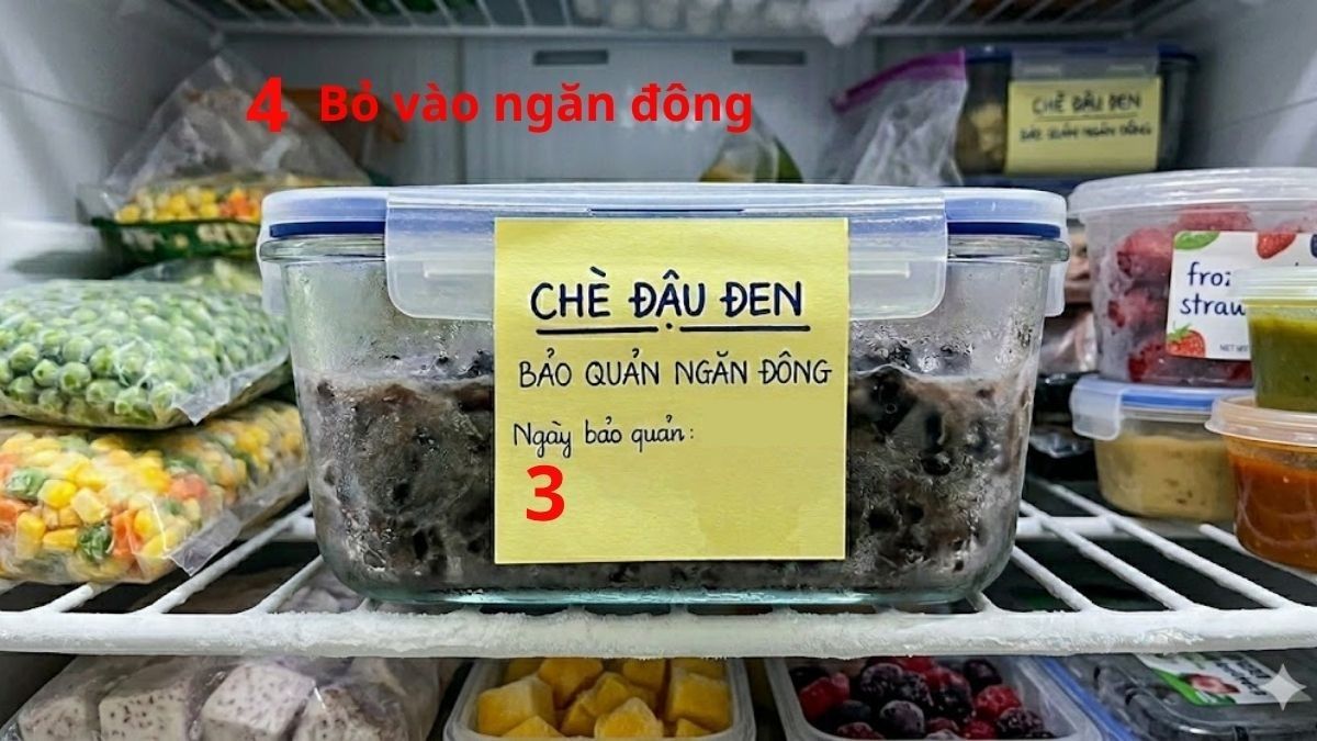 Dán tờ giấy note có ngày bảo quản