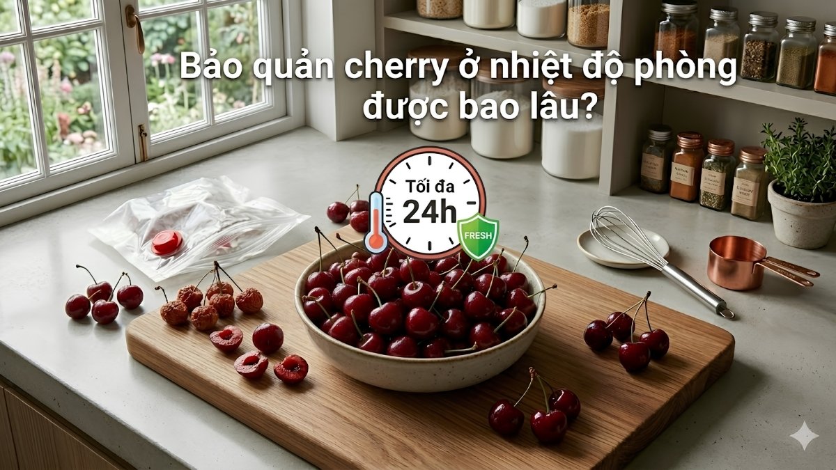 Cách bảo quản cherry không cần tủ lạnh