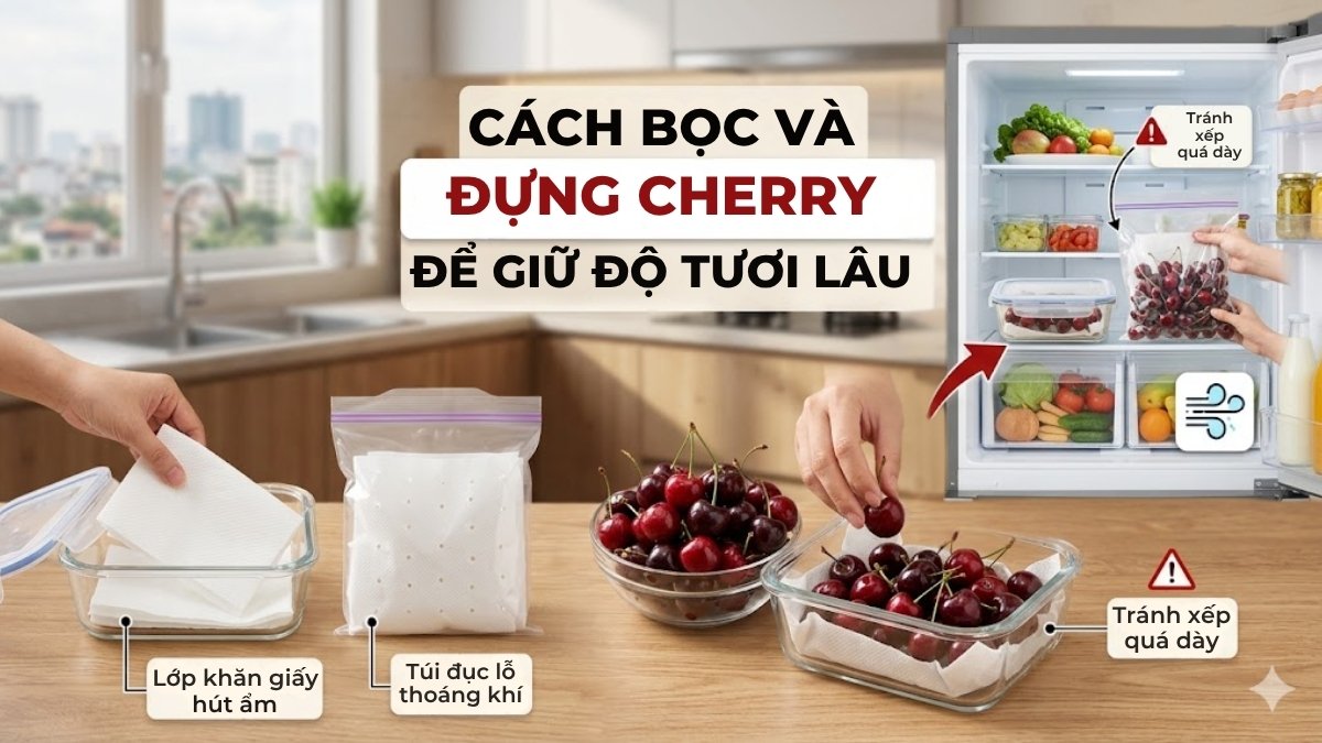 Cách bảo quản cherry trong tủ lạnh ngăn mát