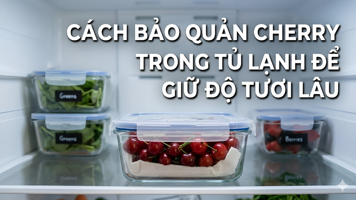 Cách bảo quản cherry trong tủ lạnh để giữ độ tươi lâu