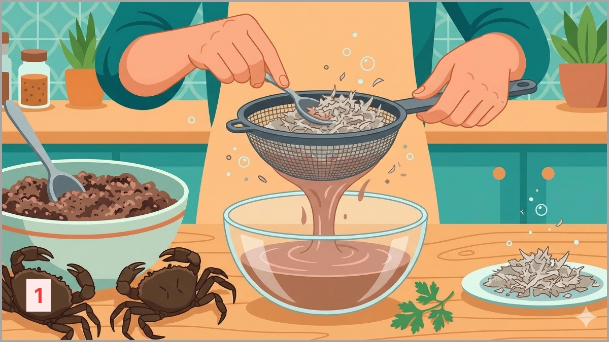 Cách bảo quản cua đồng xay trong tủ lạnh đúng chuẩn