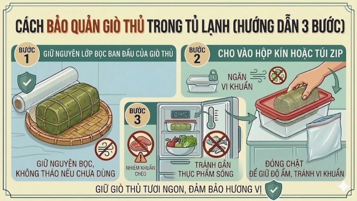 Cách bảo quản giò thủ trong tủ lạnh ngăn mát
