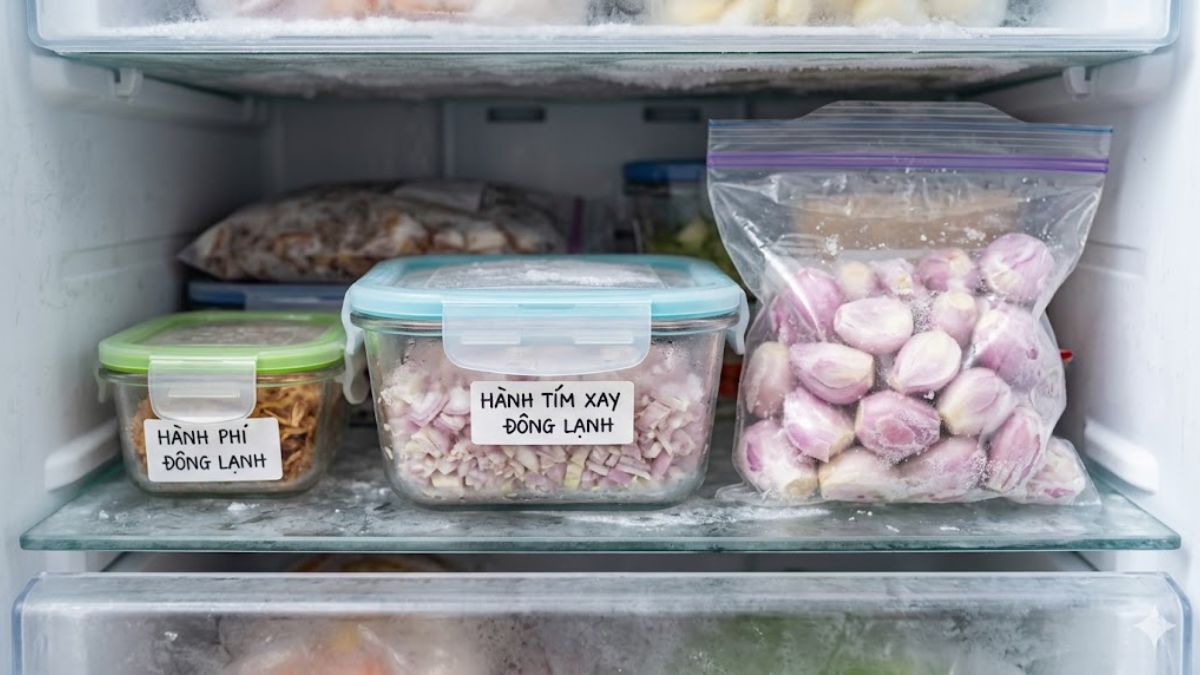 Cách bảo quản hành khô trong ngăn đá tủ lạnh