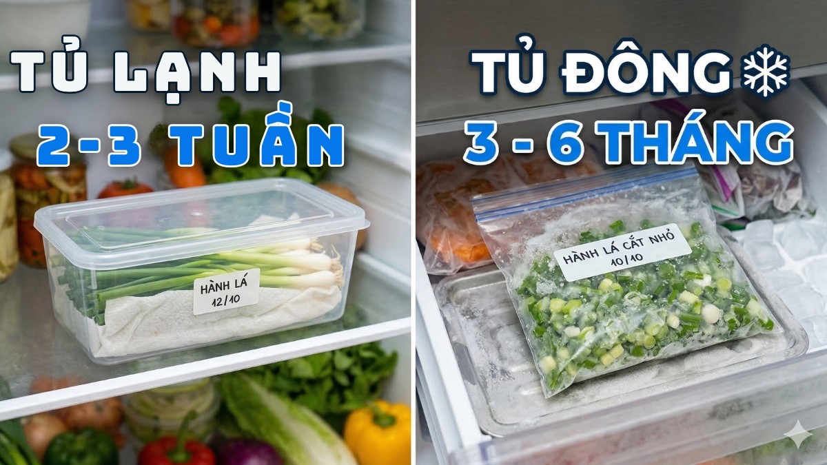 Nên bảo quản hành lá trong bao lâu là tốt nhất?
