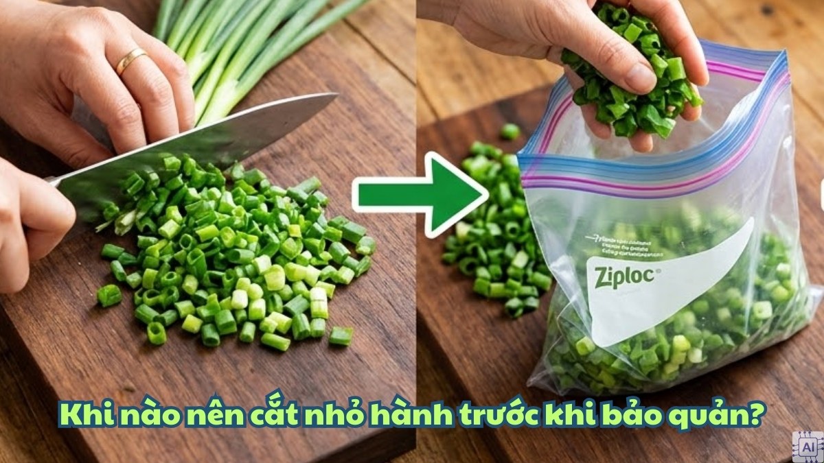 Khi nào nên cắt nhỏ hành trước khi bảo quản?