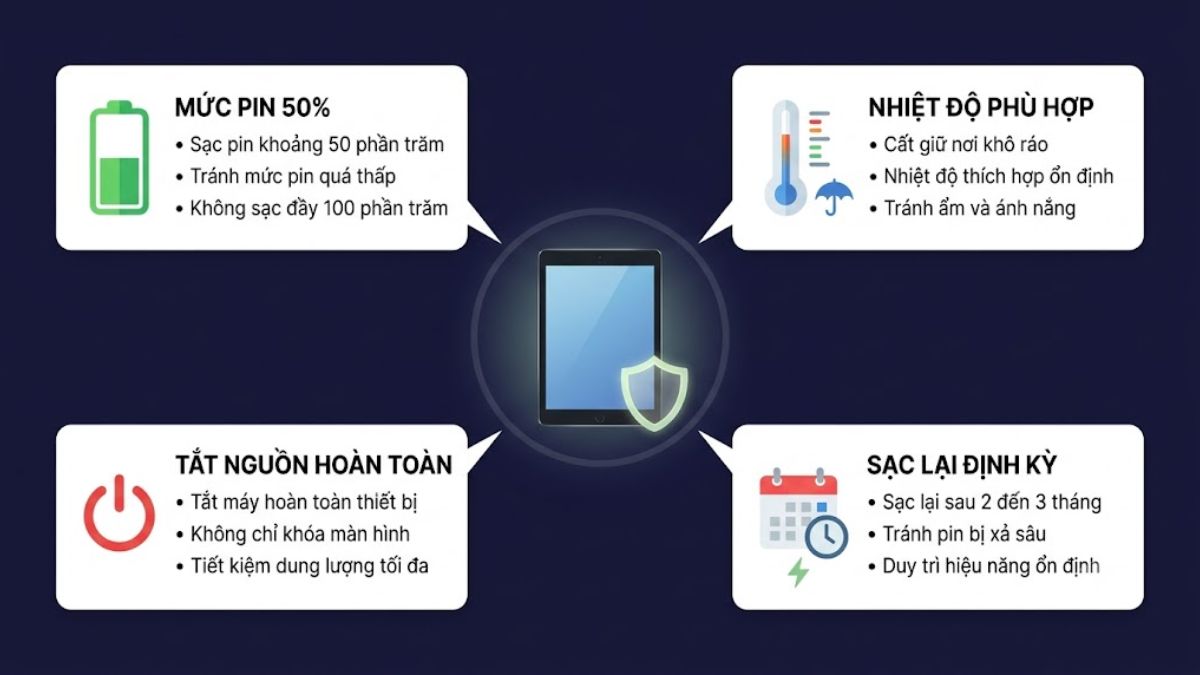 Cách bảo quản iPad khi không dùng lâu ngày