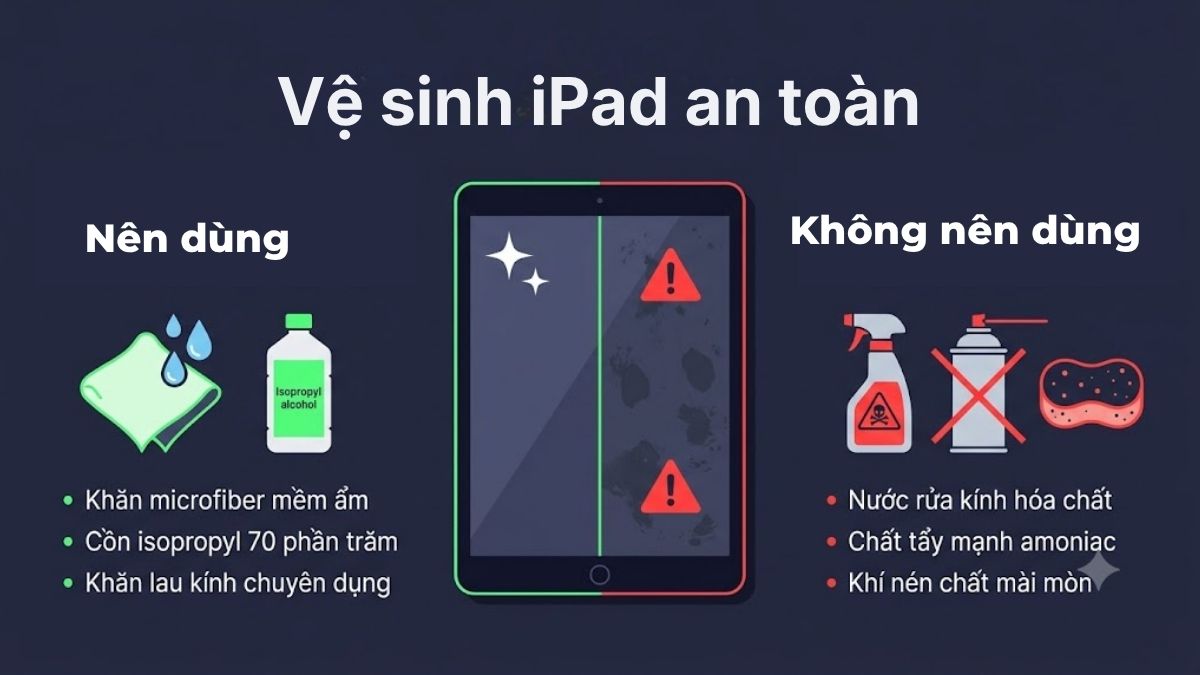 Vệ sinh iPad đúng cách