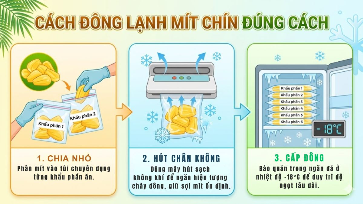 Cách bảo quản mít trong ngăn đá