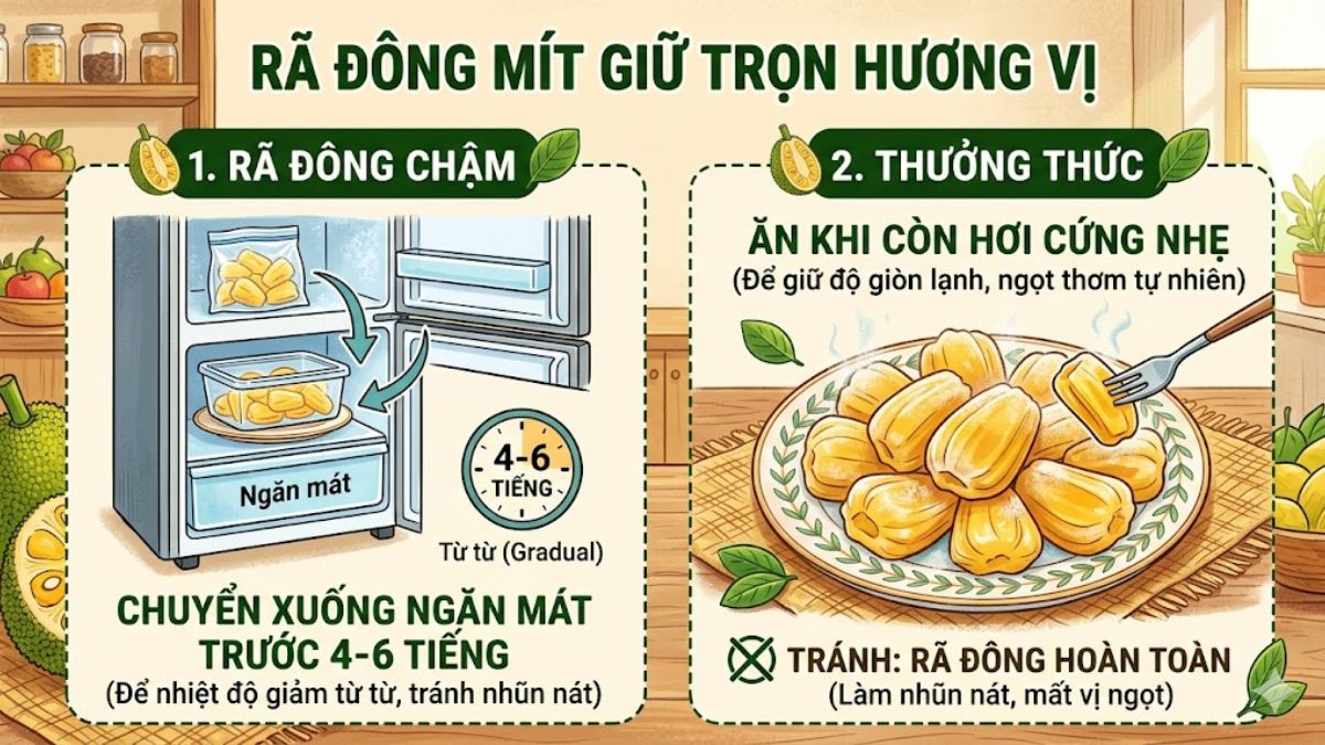 Cách rã đông mít và giữ nguyên hương vị