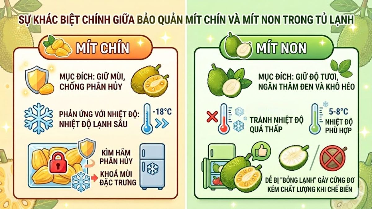 Cách bảo quản mít non trong tủ lạnh