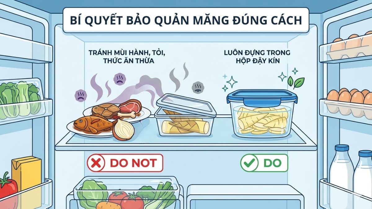 Không để chung với thực phẩm có mùi mạnh