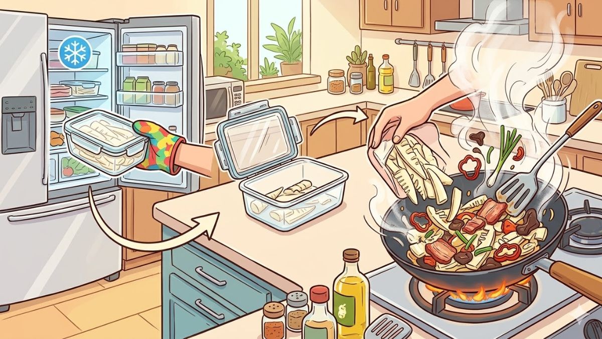 Nên chế biến ngay sau khi lấy ra khỏi tủ lạnh