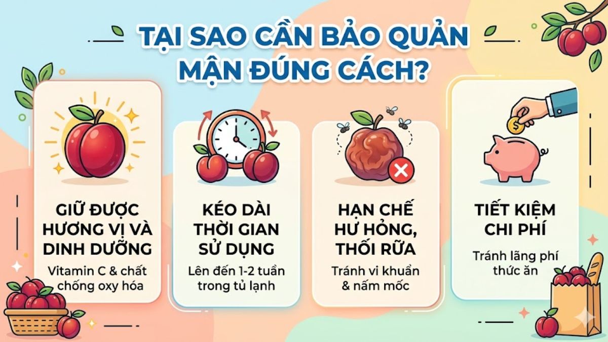 Tại sao cần bảo quản mận đúng cách?