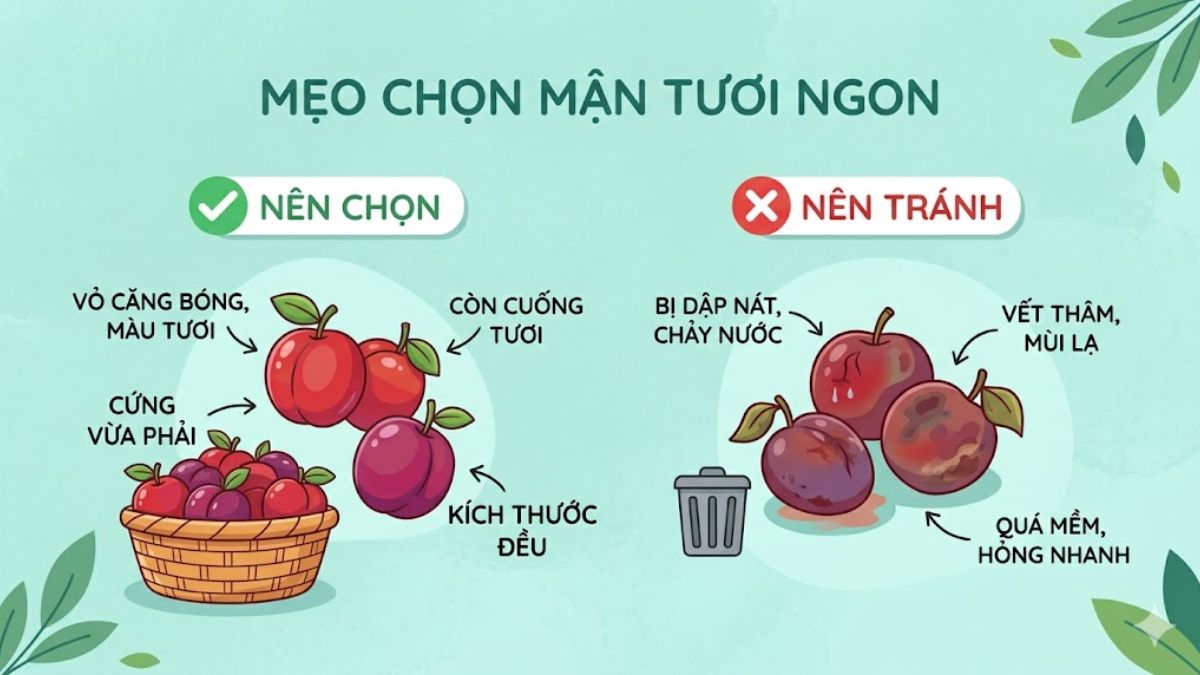 Mẹo chọn mận tươi ngon trước khi bảo quản