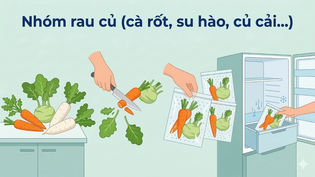Bảo quản rau củ quả trong tủ lạnh 