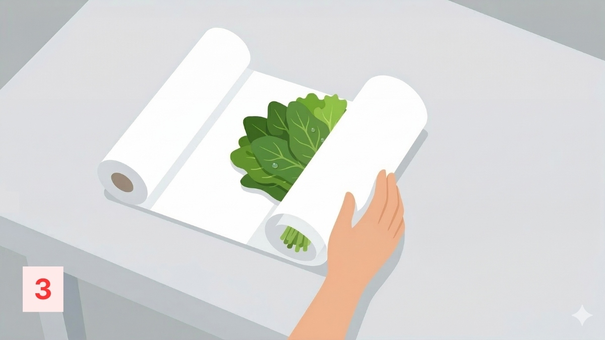 Cuộn tròn tờ giấy sao cho bọc kín toàn bộ