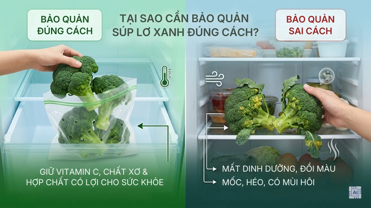 Tại sao cần bảo quản súp lơ xanh đúng cách?