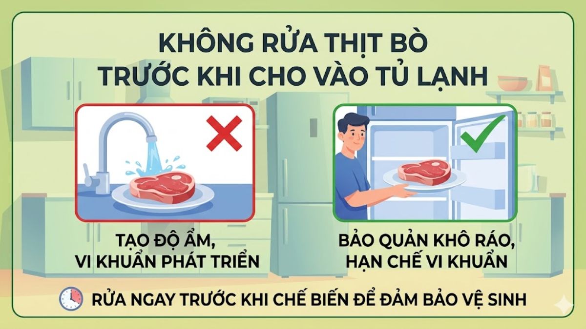 Cách bảo quản thịt bò trong tủ lạnh đúng cách