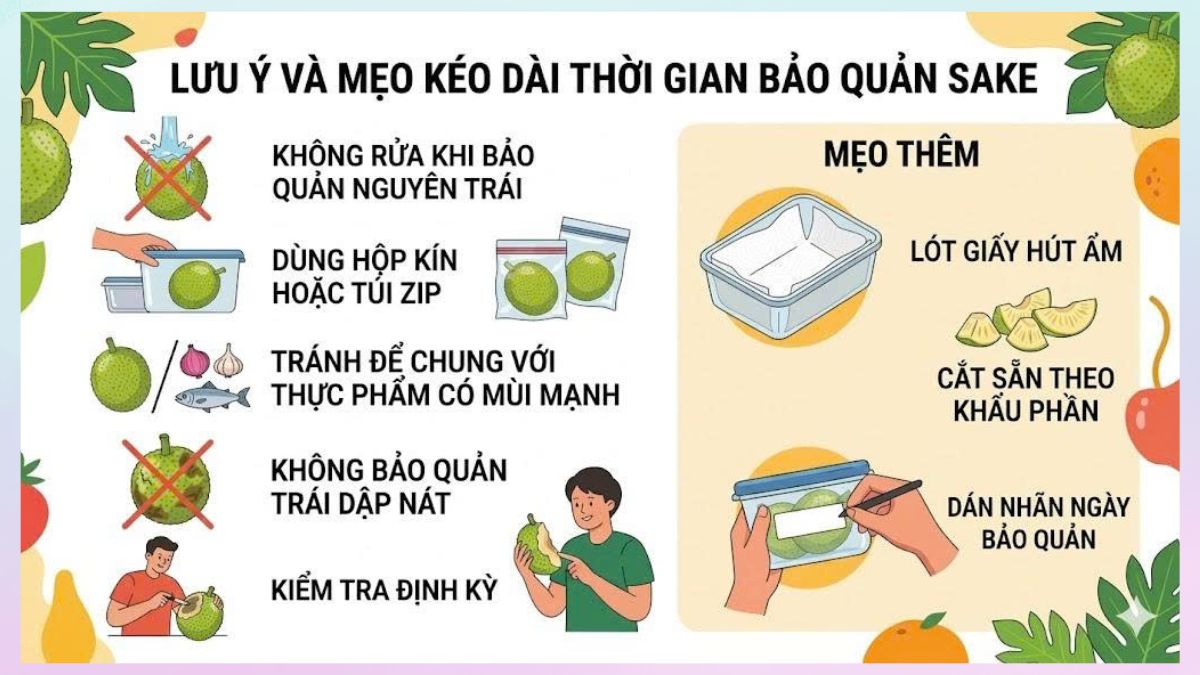 Những lưu ý và mẹo giúp kéo dài thời gian bảo quản