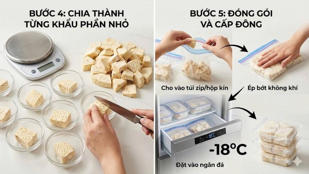 Chia thành từng khẩu phần nhỏ
