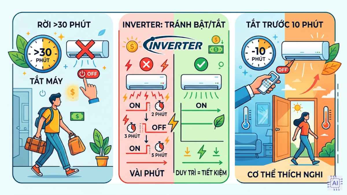 Cách bật và tắt máy lạnh đúng chuẩn