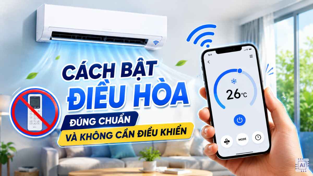 Cách bật điều hòa đúng chuẩn và không cần điều khiển Cách bật điều hòa đúng chuẩn và không cần điều khiển