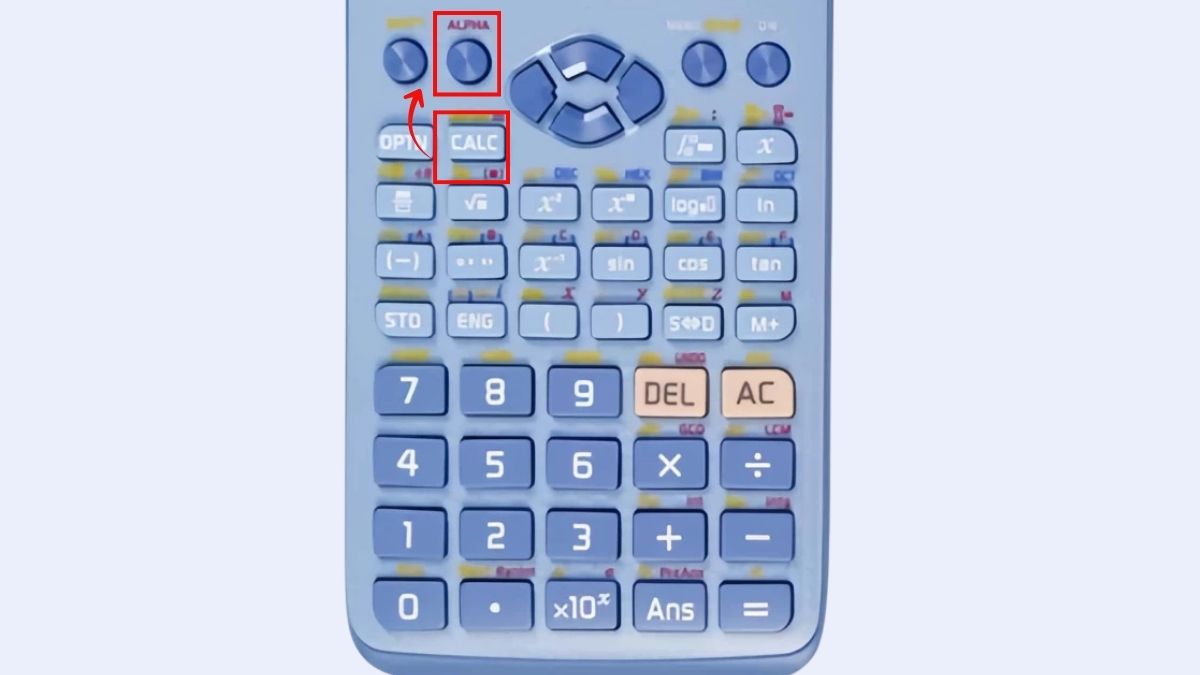 Nhấn tổ hợp Alpha + CALC 3 lần