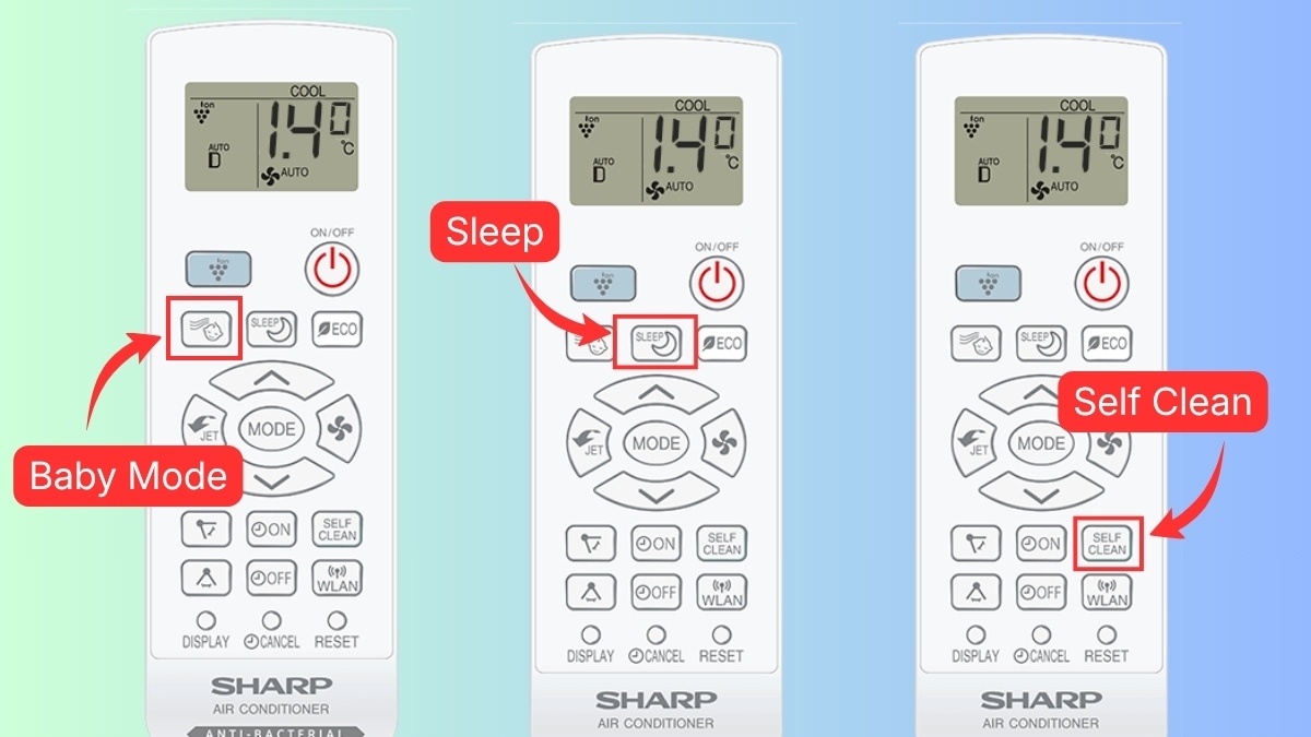 Cách sử dụng chế độ trẻ em, chế độ ngủ và tự vệ sinh