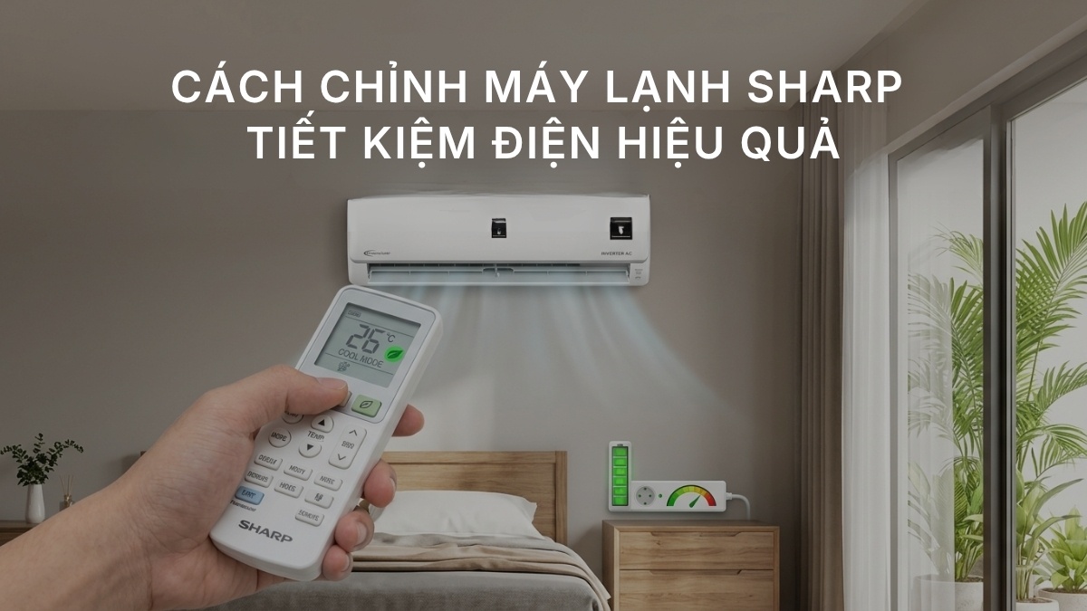 Cách chỉnh máy lạnh Sharp tiết kiệm điện hiệu quả