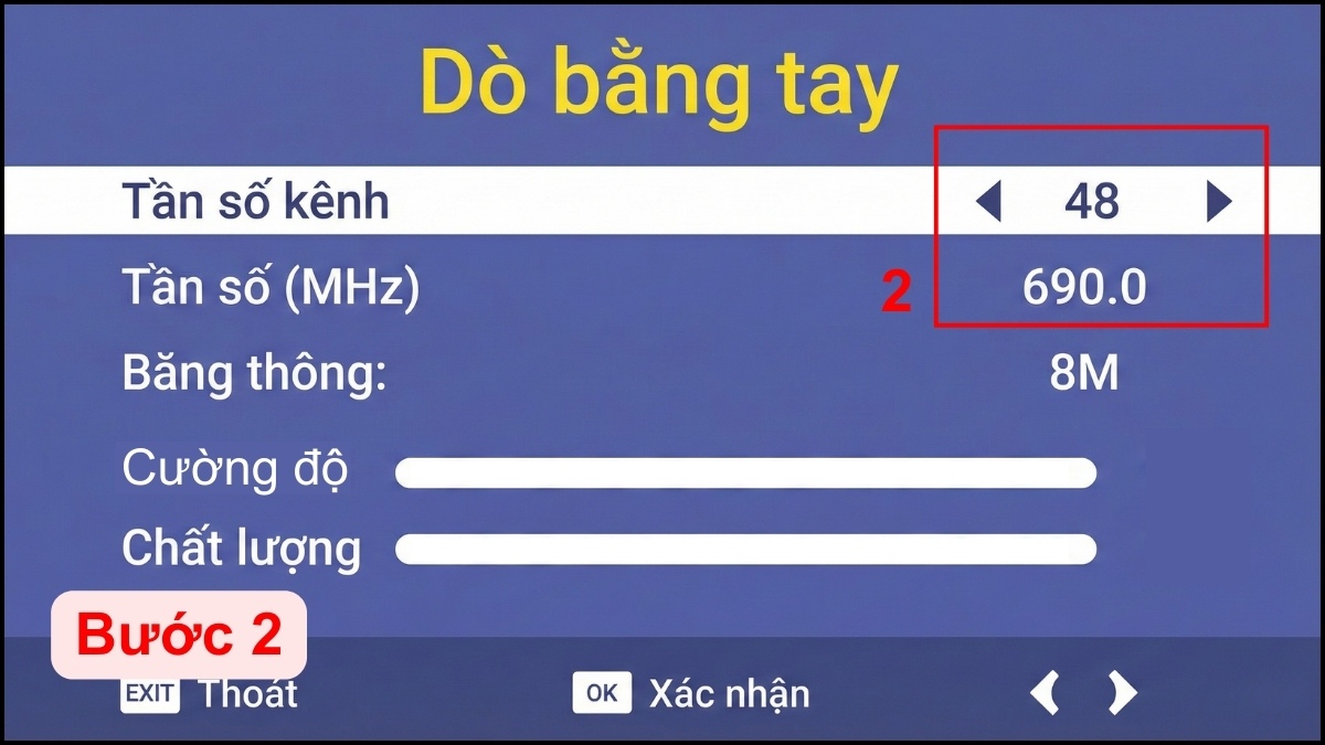 Chọn đúng dải tần 