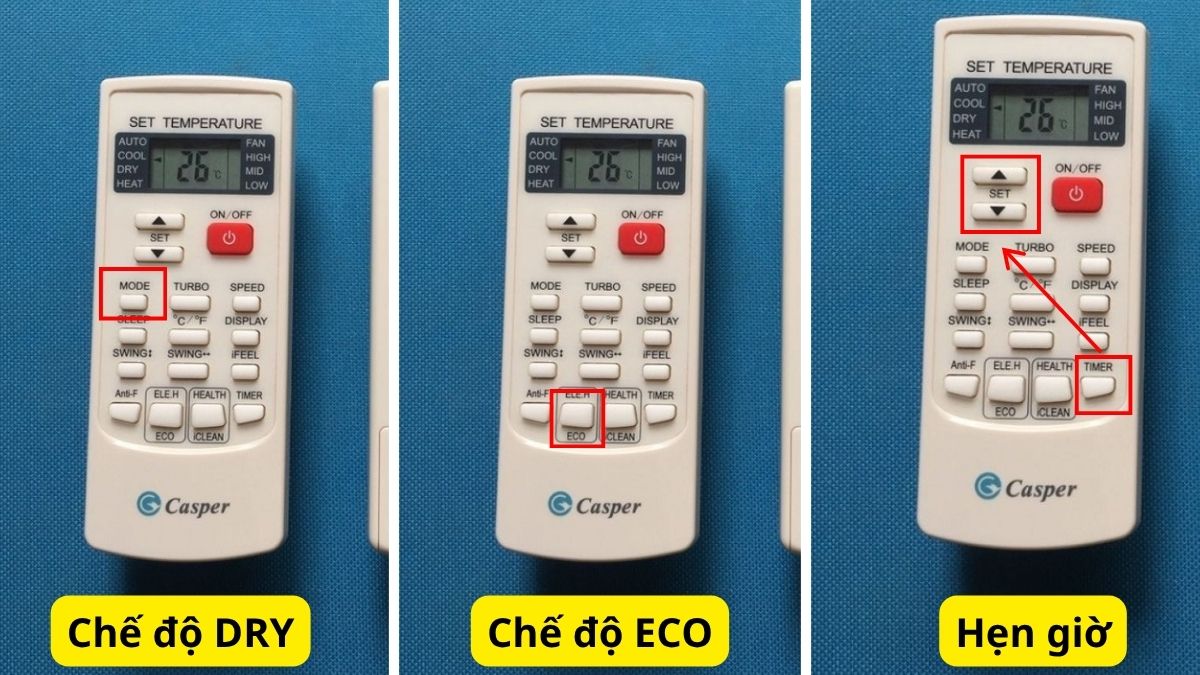 Cách bật điều hòa tiết kiệm điện Casper