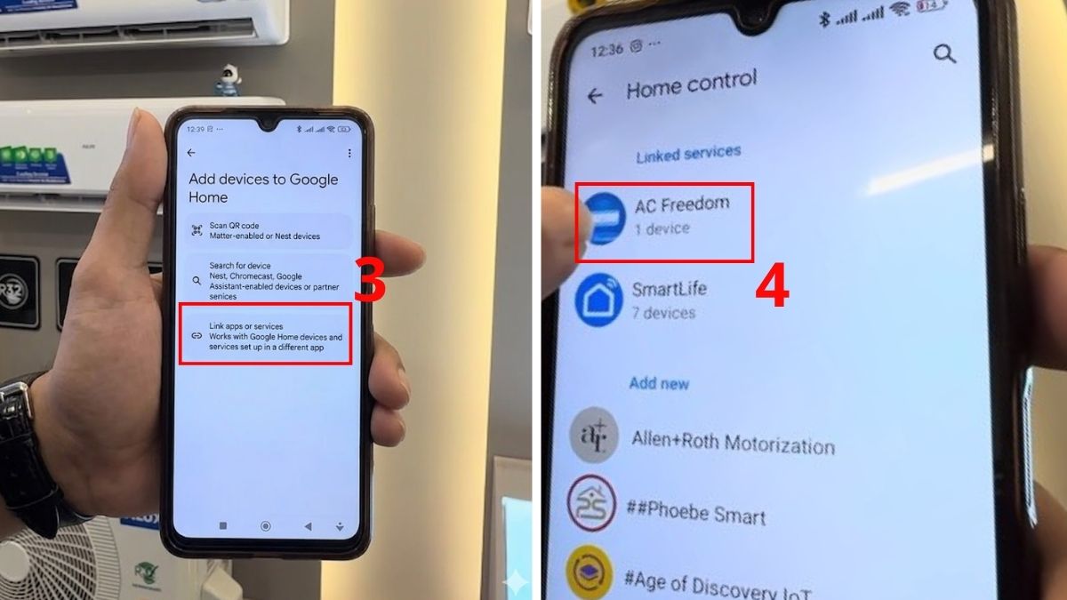Chọn Link apps and services