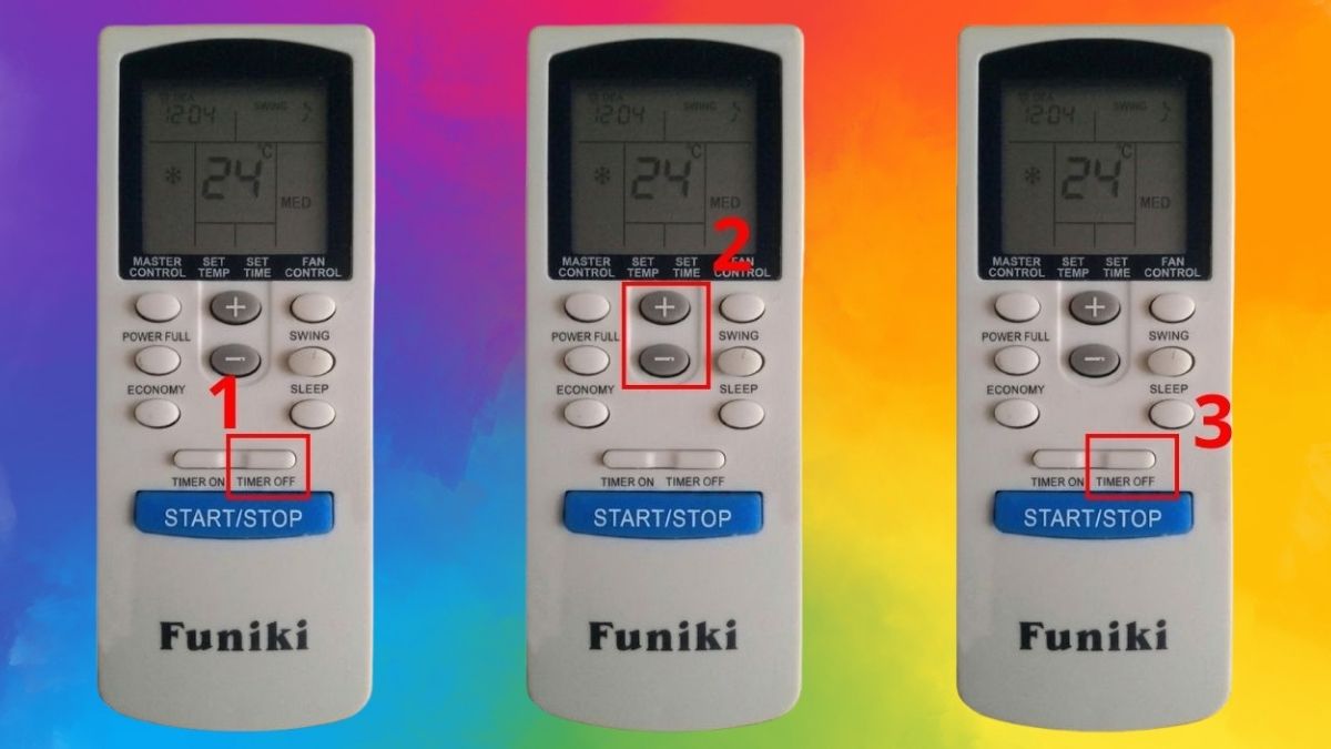 Cách hẹn giờ tắt điều hòa Funiki R32