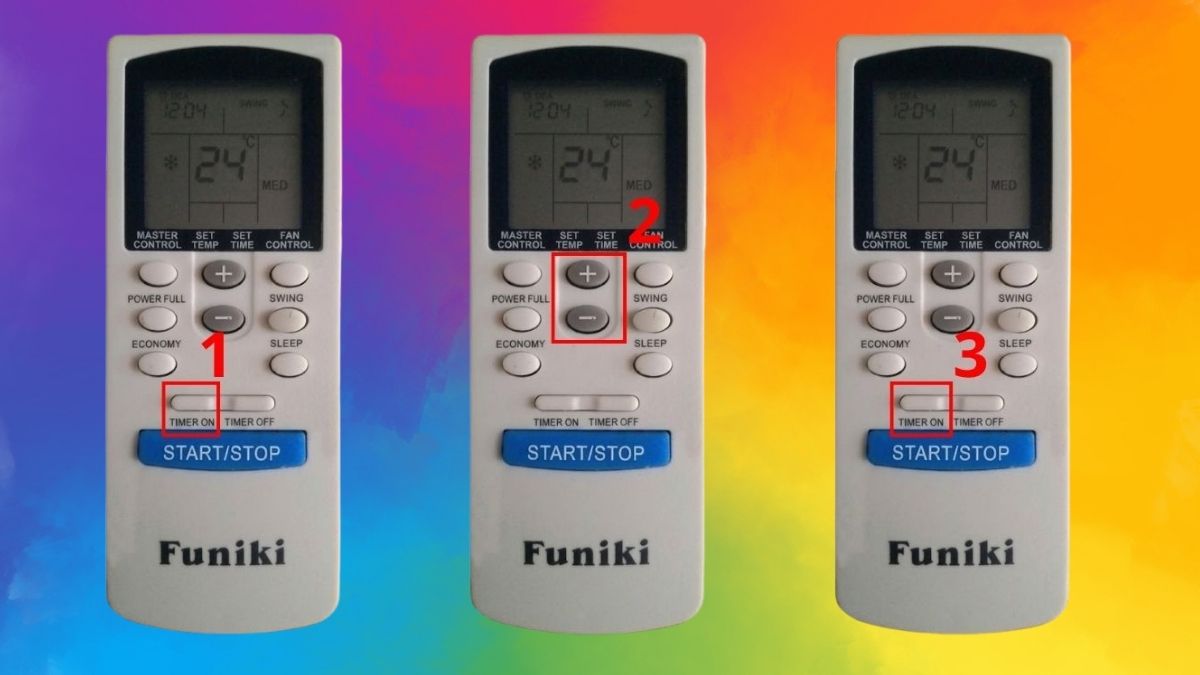 Cách hẹn giờ bật điều hòa Funiki R32