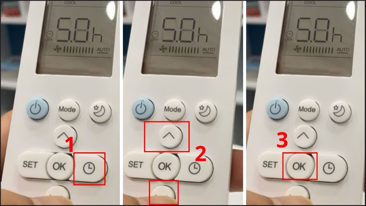 Cách hẹn giờ điều hòa Funiki dùng remote MMC