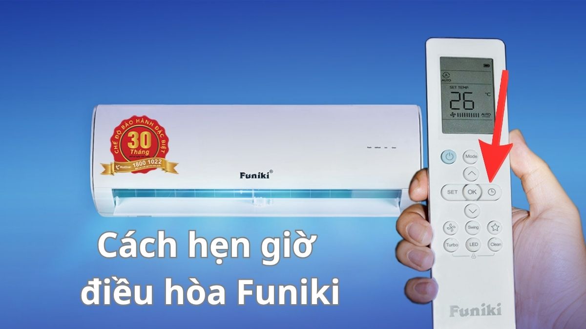 Cách hẹn giờ điều hòa Funiki chi tiết cho từng loại remote