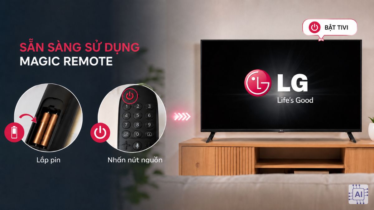 Cách kết nối điều khiển giọng nói tivi LG bằng Magic Remote
